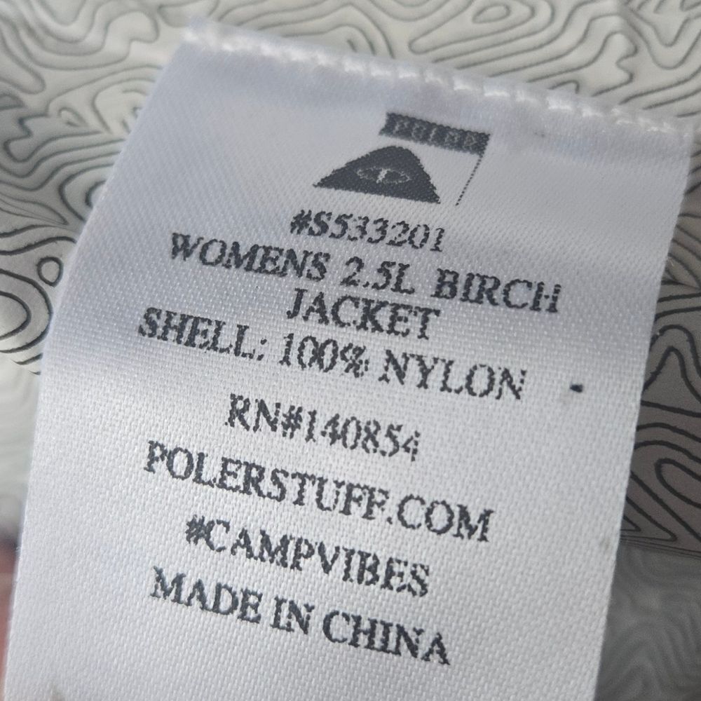 Poler Women's 2.5L BIRCH JACKET Camp Vibes Dark Gray Size Med fall - Picture 6 of 13